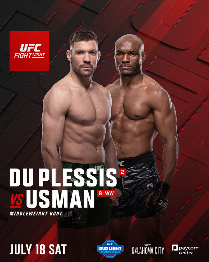 dricus du plessis kamaru usman fight foto