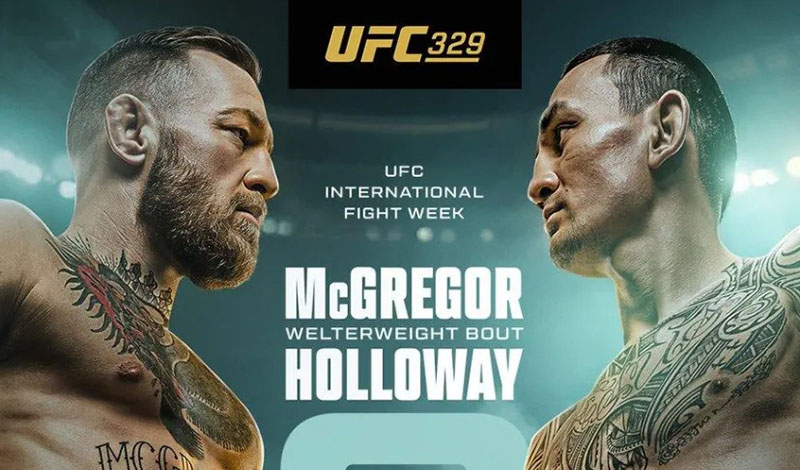 mcgregor holloway ufc 329 fightcard
