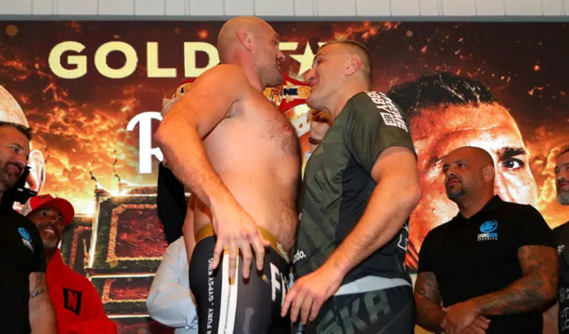 tyson fury mariusz wach staredown