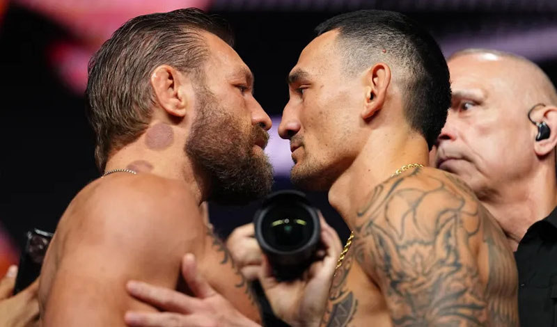 conor mcgregor max holloway staredown
