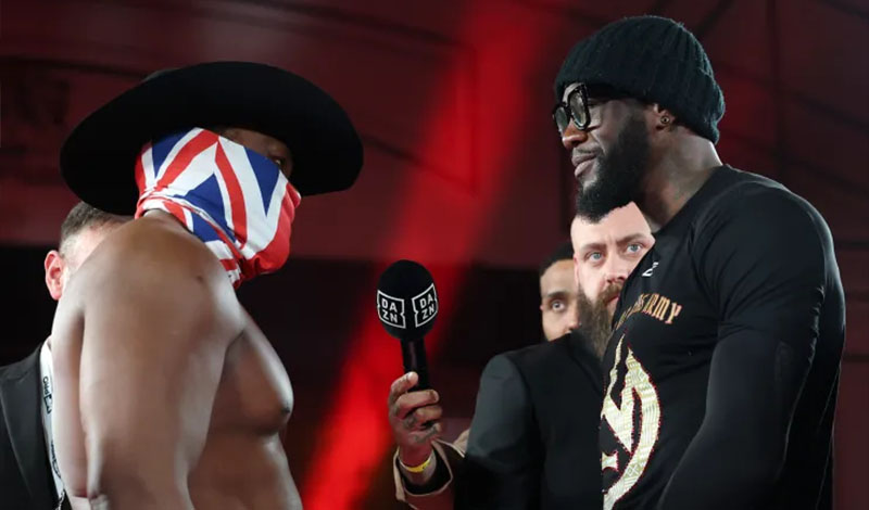 dereck chisora deontay wilder staredown