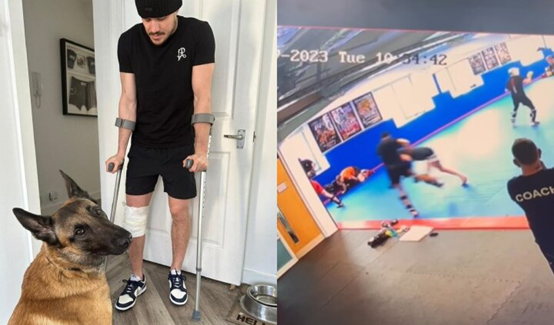 Nathaniel Wood with knee injury 11