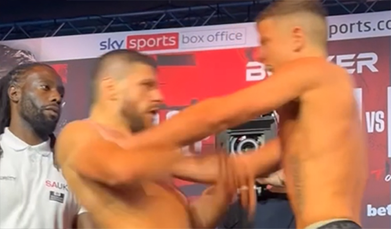 florian marku vs dylan moran staredown