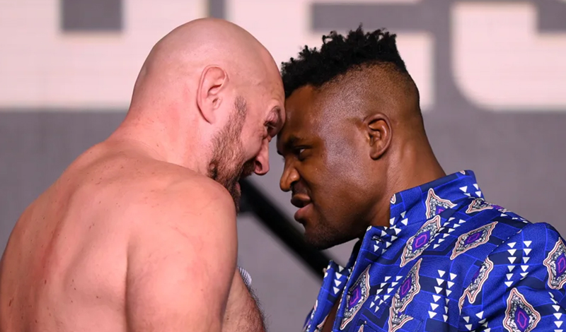 fury ngannou face off