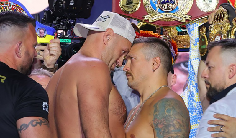 tyson fury oleksandr usyk staredown