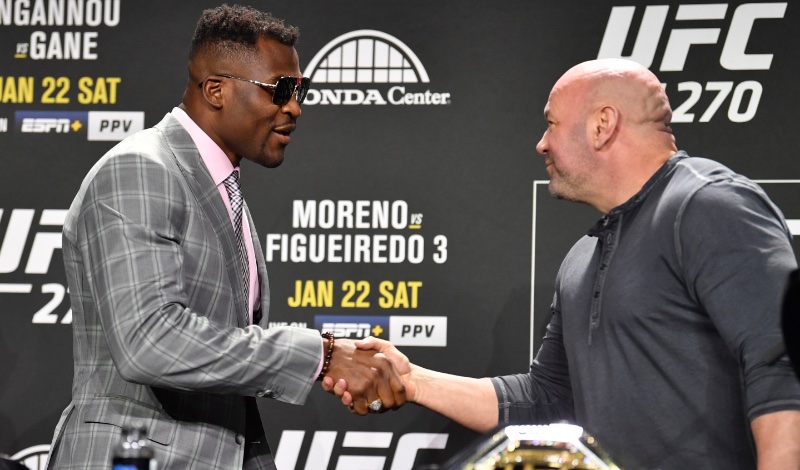 dana white francis nganou 40
