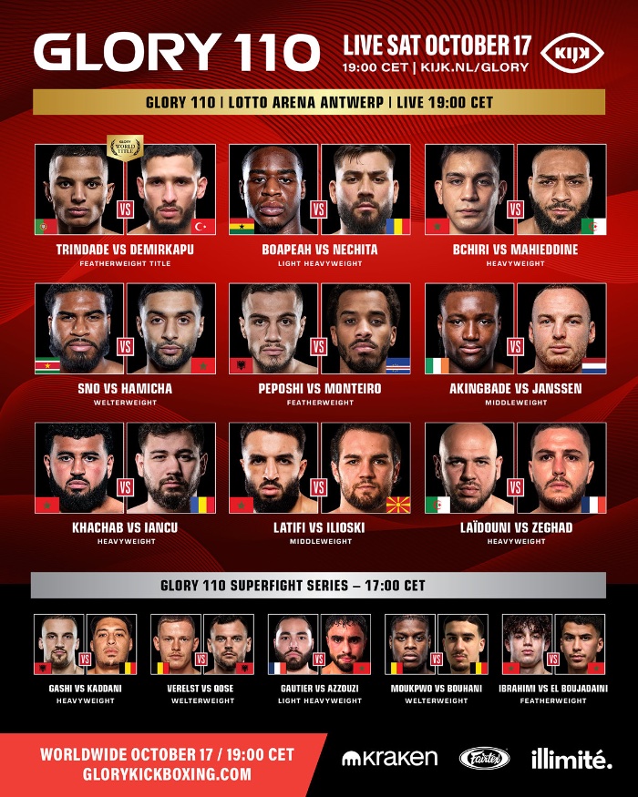 glory 110 fightcard poster